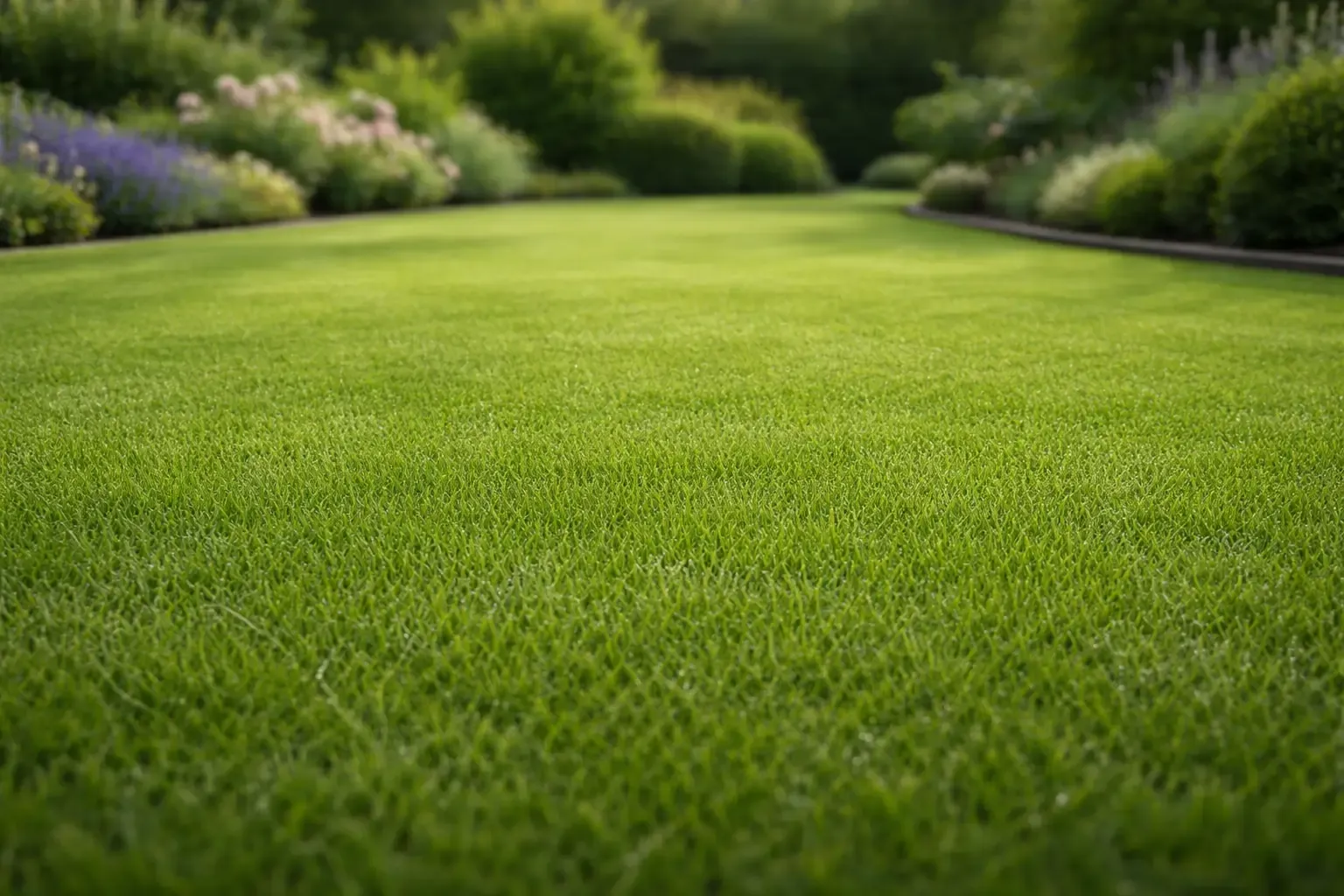 Pelouse d'agrostide très fine, dense et uniformément verte