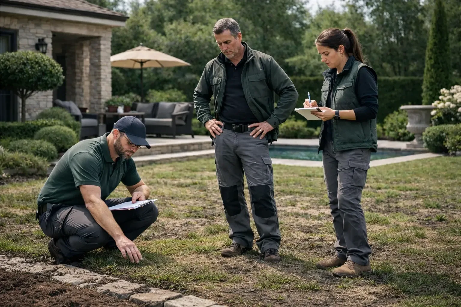 Diagnostic de terrain avant checklist de projet gazon dans le département de l'Ain (01)
