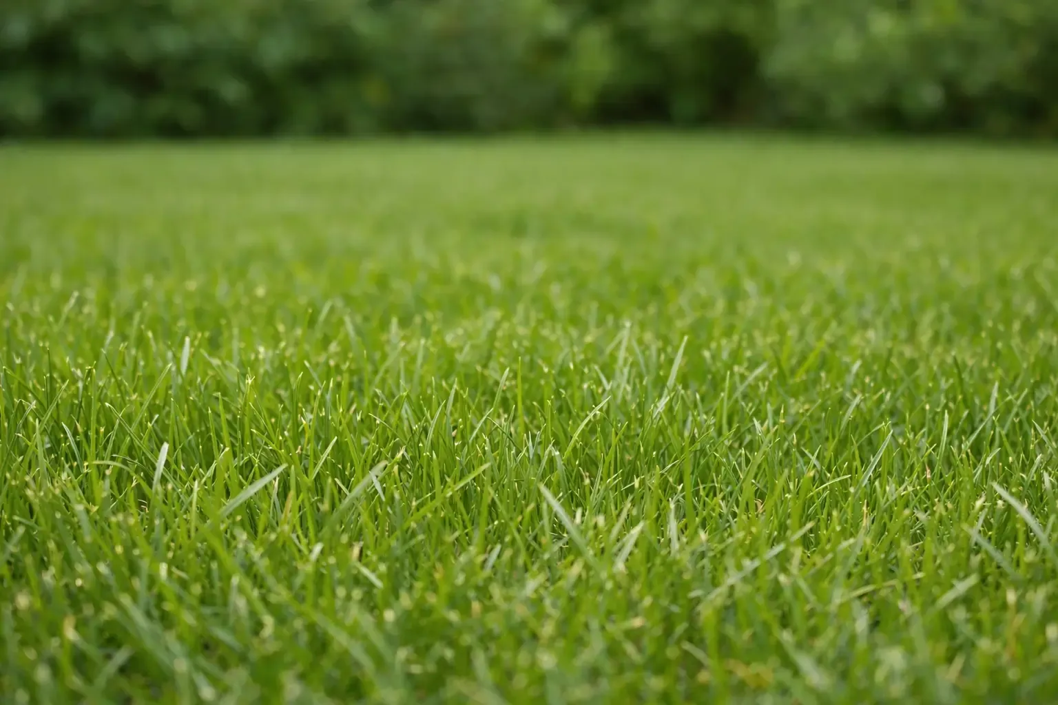 Ray-grass anglais dans une pelouse dense et bien verte, feuillage fin et brillant